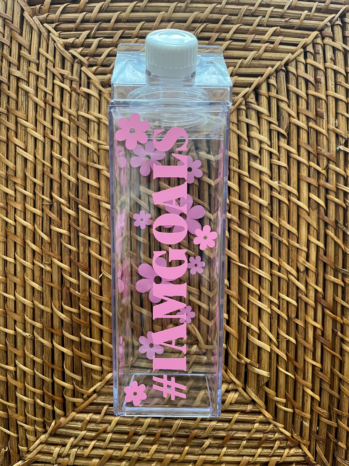 Flower Me Milk Carton Water Bottle