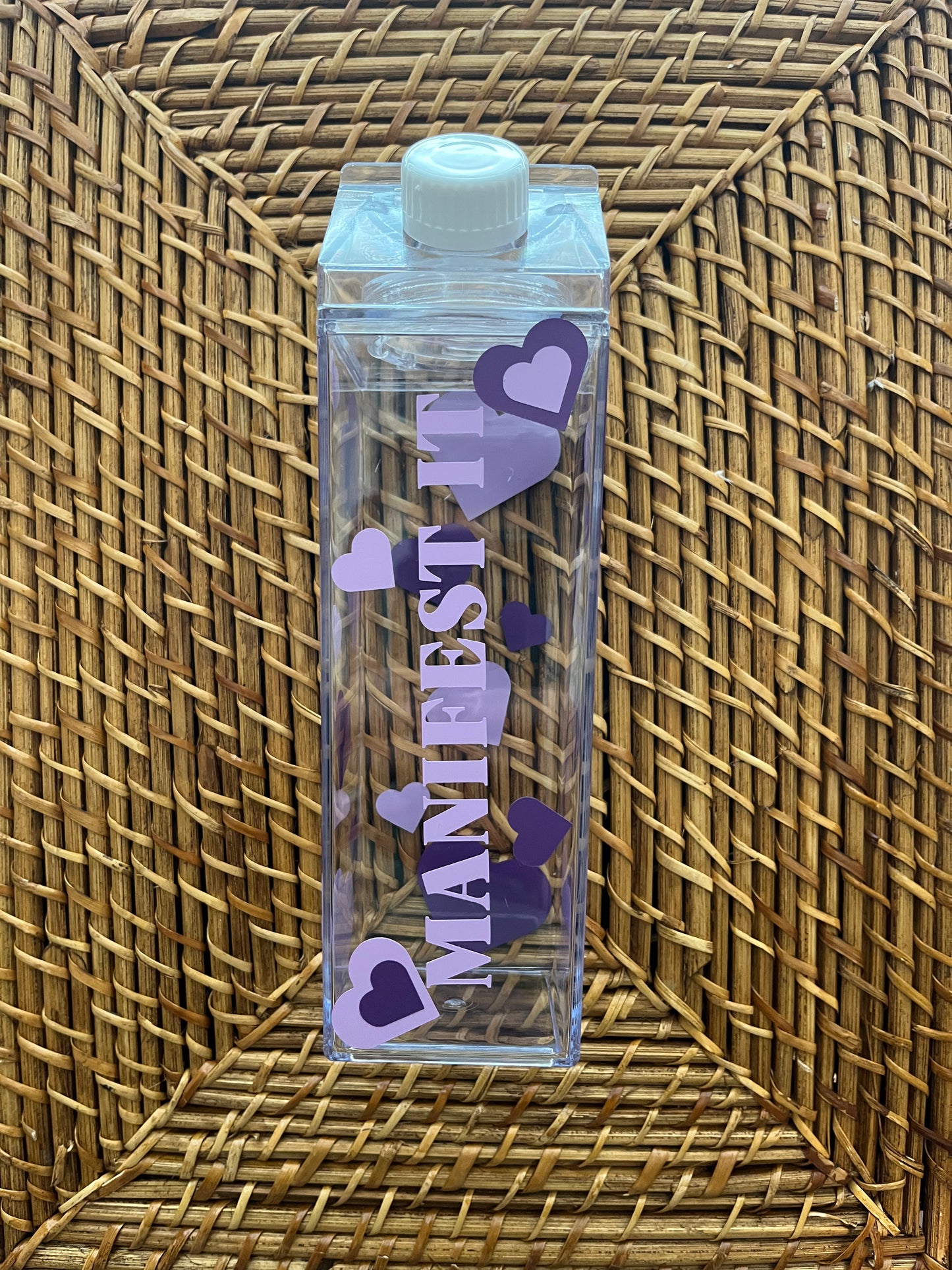 Heartful Milk Carton Water Bottle