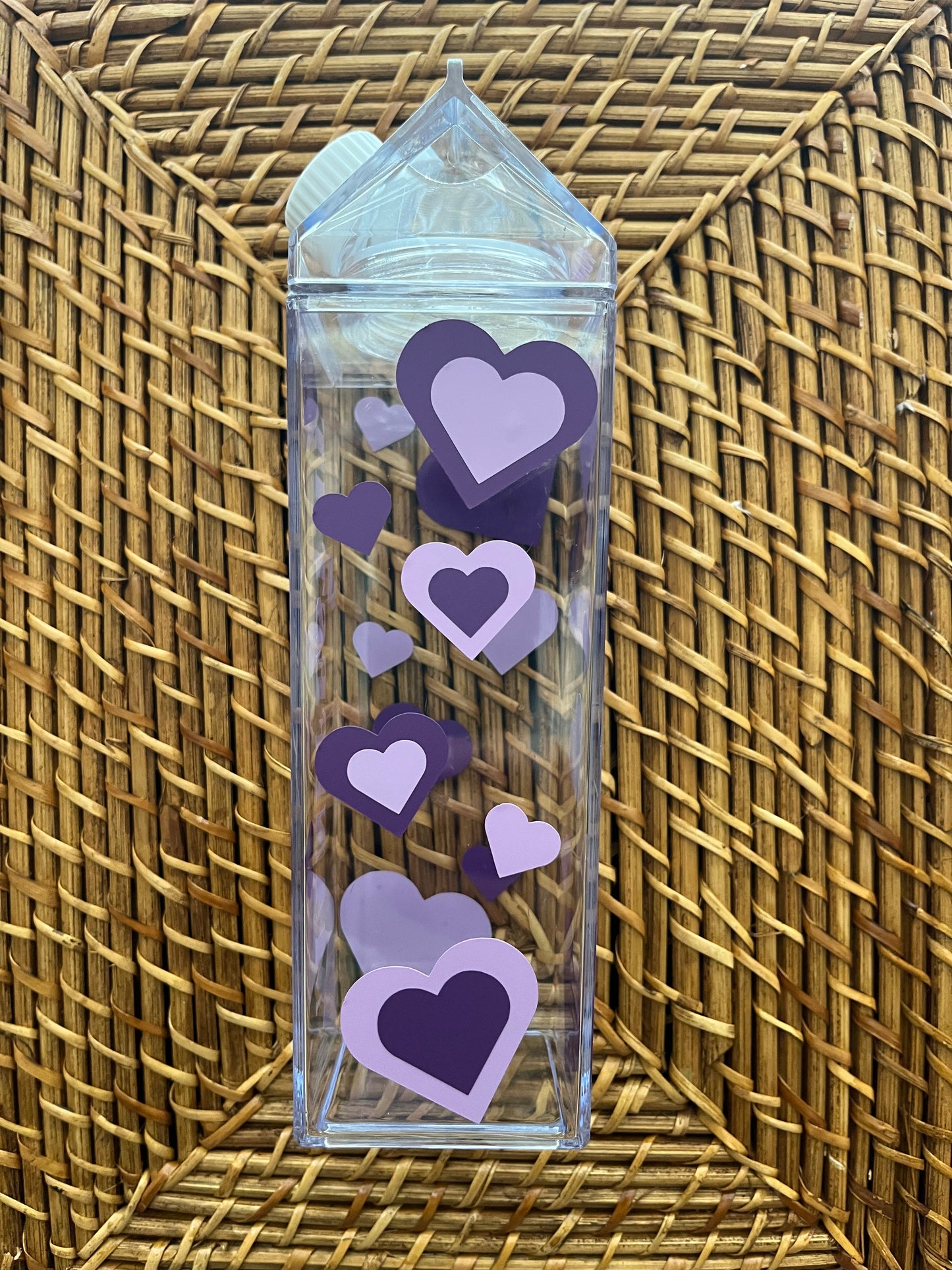 Heartful Milk Carton Water Bottle