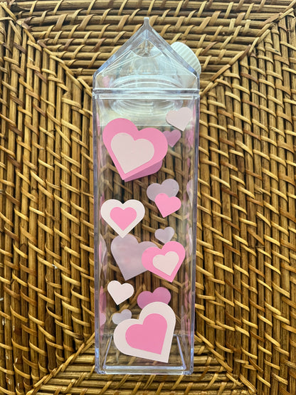 Heartful Milk Carton Water Bottle